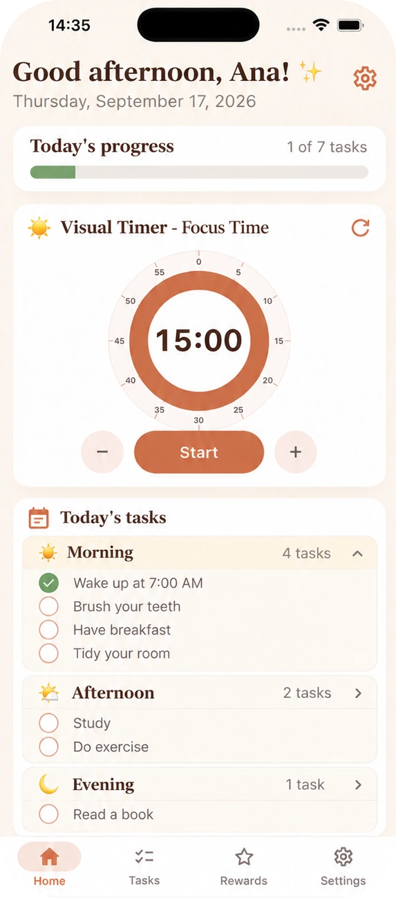 EDIFICAR Routine — interface in English in supplied promotional artwork