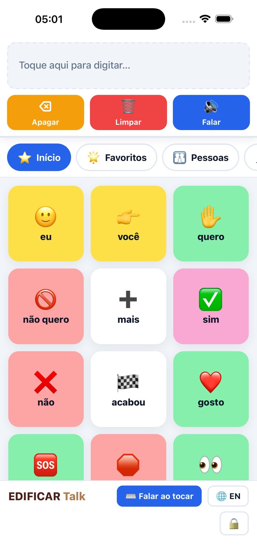 EDIFICAR Talk — Prancha de símbolos